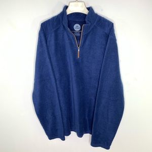 Life Is Good Navy Fleece 1/4 Zip Up Soft Sweater M